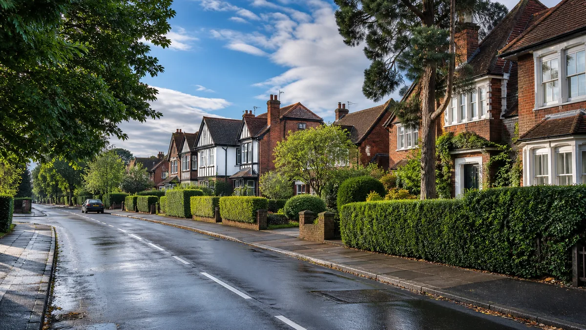 Bright residential exterior representing window-cleaning enquiries in Brentwood
